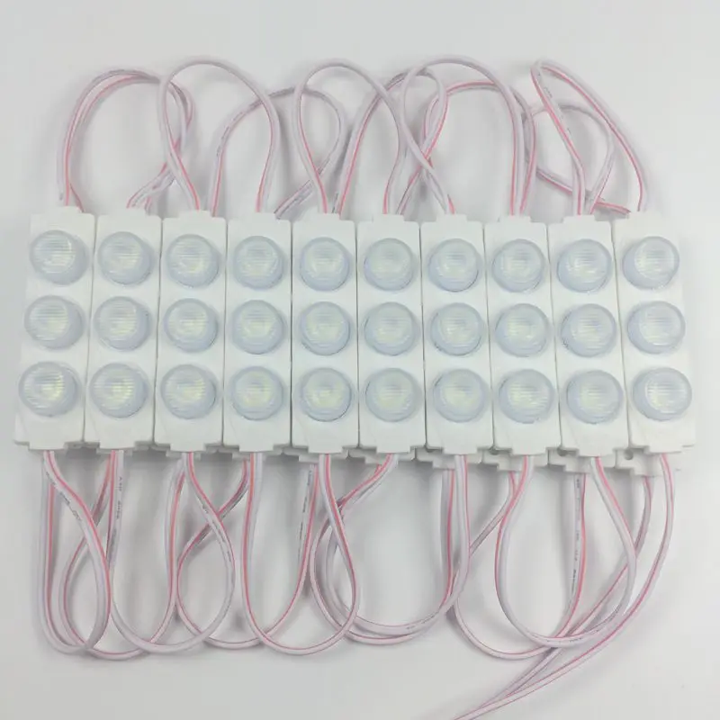Светодиодный модуль 10 шт./лот 3 светодиода 3030 SMD 12 В постоянного тока Вт