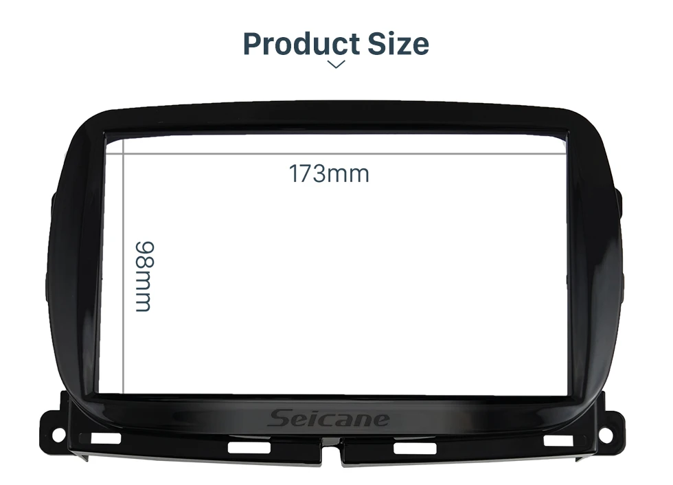 Seicane 2 DIN UV черный OEM стиль без зазора автомобиля радио фасции для FIAT 500 стерео рамка Установка тире ободок отделка комплект крышка отделка