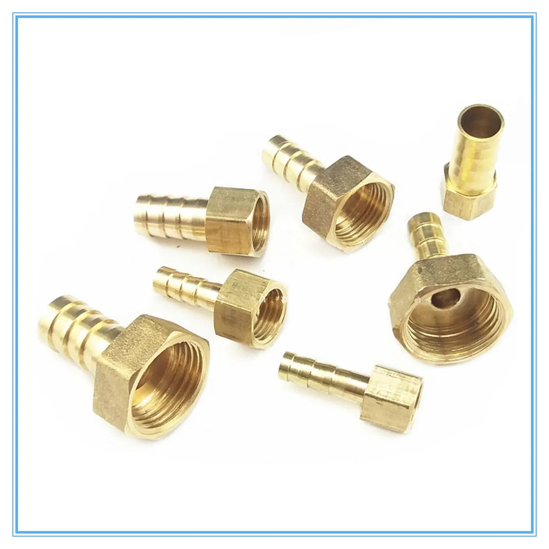Pipe Fittings Brass Barb Hose Tail Fitting Fuel Air Gas Water Hose Oil ID 4mm-19mm to 1/8