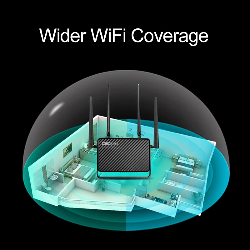 Беспроводной Wi Fi роутер TOTOLINK A950RG 1200 Мбит/с 2 4G/5 0 ГГц Универсальный повторитель
