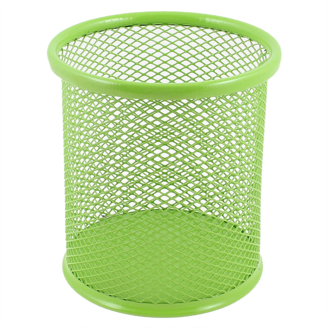 PPYY NEW Metal Mesh Cylinder Pen Pencil Eraser Stationery Holder