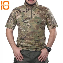 TENNEIGHT Тактическая Военная футболка дышащая быстросохнущая камуфляжная футболка с короткими рукавами Мужская Спортивная футболка для пешего туризма и альпинизма