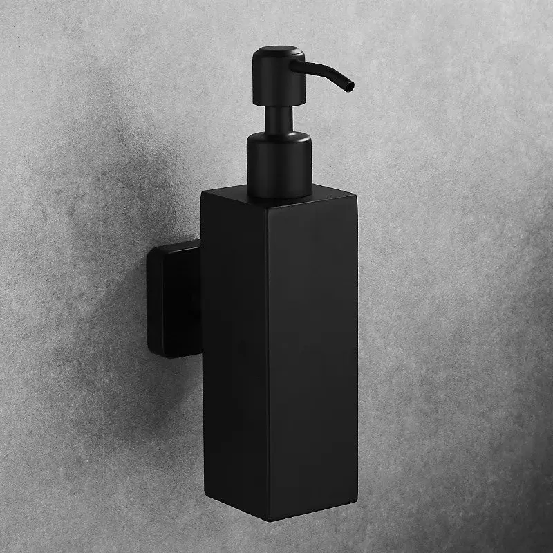 Диспенсер для жидкого мыла, ручная кухонная раковина, контейнер для мыла из нержавеющей стали 304, черный держатель для шампуня для ванной комнаты, Настенная бутылка