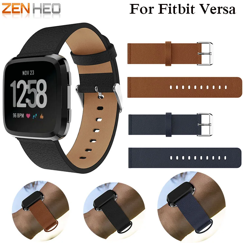 

Replacement Watch band Leather wrist Watchband Strap Bracelet Belt for fitbit versa Smart Watch wristband 2018 New Arrival