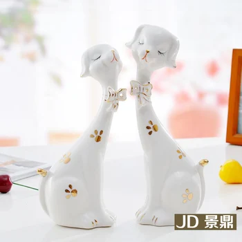 

Simple modern home personality bedroom room decoration crafts ceramic animal dog small ornaments creative