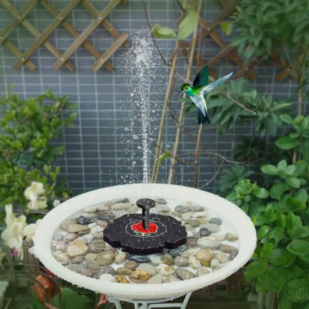 

45# Multifunctional 6Pcs DC Adjustable Nozzles Brushless Solar Power Outdoor Gardening Bird Bath Water Fountain Pump