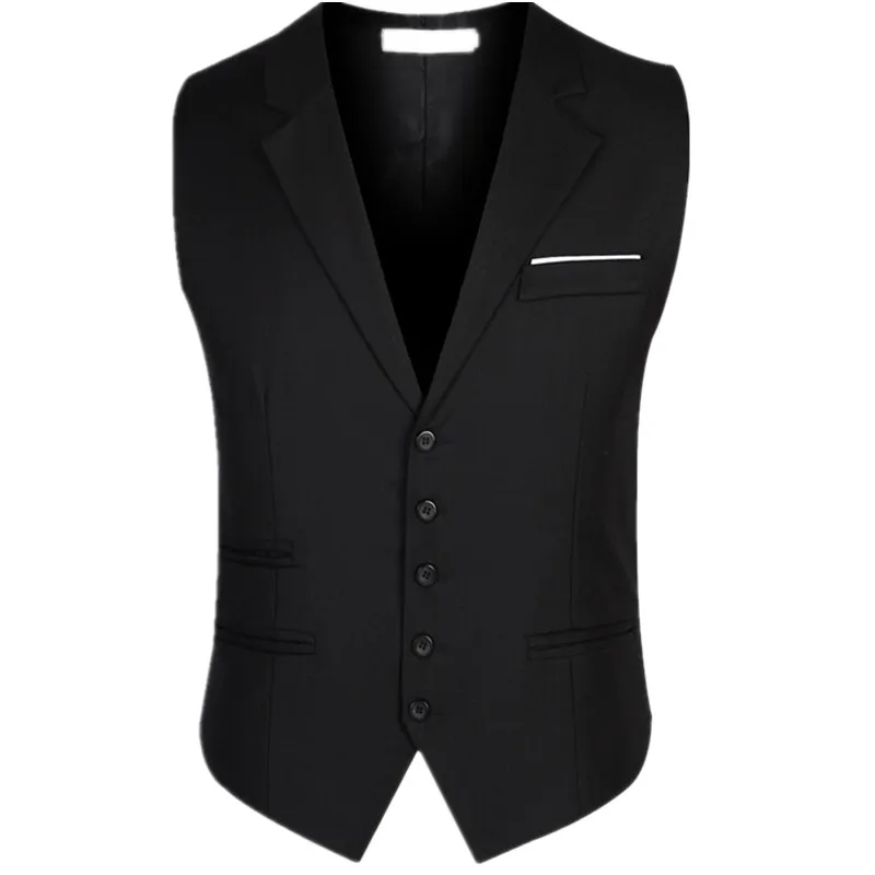 

Hot Sale New Woolen Custom Made Men Vest Blazer Collar Sleeveless Suit Vests Classic Dress Slim Fit Mens Formal Waistcoat