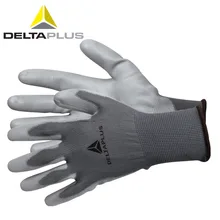 12 пар/лот Deltaplus перчатки для безопасности работы ладонь ПУ покрытие Рабочая защита дышащие износостойкие противоскользящие перчатки