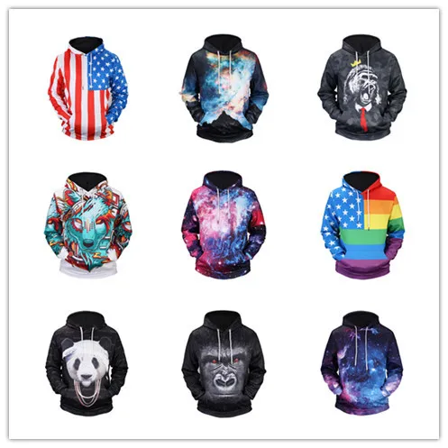 High Quality Men/Women 3D Sweatshirts Print Space Galaxy Hooded Hoodies Unisex Tops Wholesale and retail  9 Colors