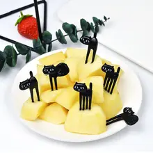 Животные фрукты вилы выбирает милый мультфильм кошка детская вилка коробки для обедов интимные аксессуары