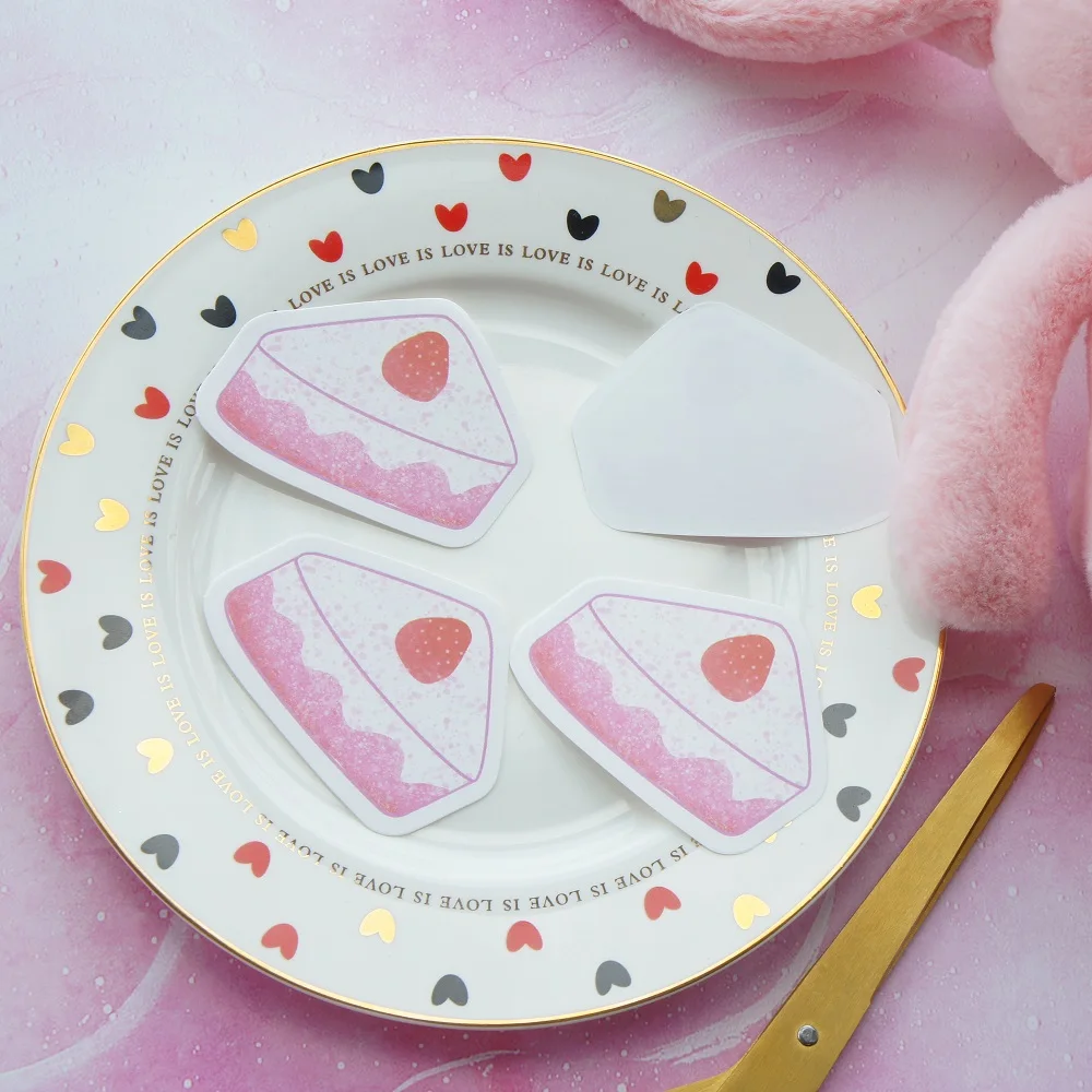 

30pcs DIY Pink Theme Strawberry Cake Design Paper As Creative Craft Paper Background Scrapbooking DIY Use