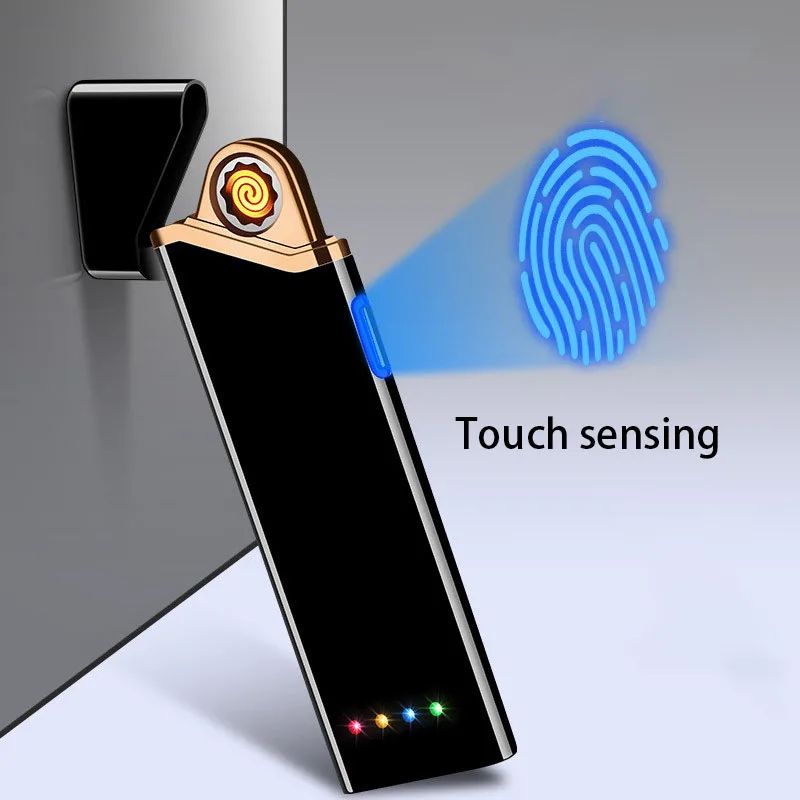 НОВАЯ тонкая Usb зарядка Зажигалка сенсорная Сенсорная Электронная для сигарет