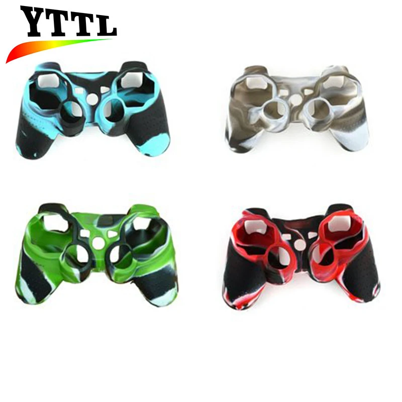 

YTTL 4 pcs\Lot Mix colors High Quality Premium Super Grip Silicon Protective Skin Case Cover for PS3 Remote Controller