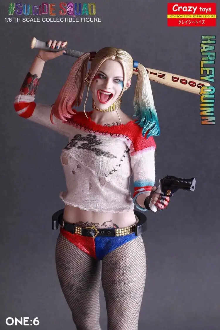 

Crazy toys Suicide Squad Harley Quinn 1/6 th Scale Collectible Figure Model Toy 28.5cm