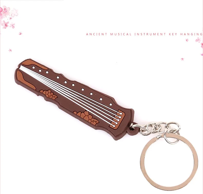 3 шт творческий народная брелок-гитара Скрипка брелок-подвеска тонкой для укулеле, скрипки Гучжэны музыкальный инструмент Key Holder висячий подарок