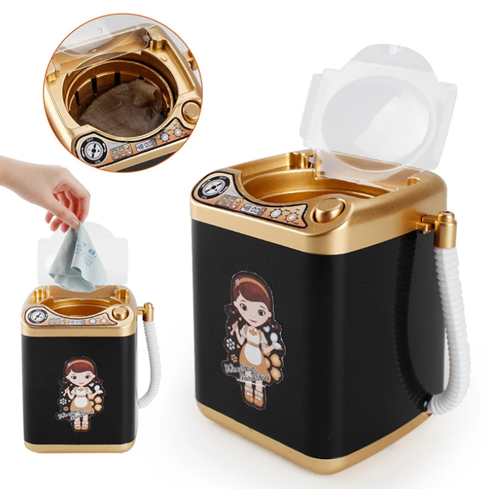 

Electric Cosmetic Powder Puff Washing Machine Makeup Brush Cleaner Washer Tool Mini Simulation Children Play Pretend Toy