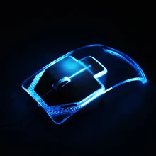 Красивая прозрачная светящаяся светодиодная оптическая мышь 1,2 м USB, светильник, светящийся светильник, мышь для компьютера, ПК, ноутбука, рабочего стола