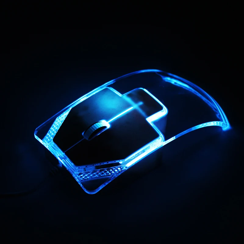 Beautiful Transparent Colourful Breathe Led Optical 1.2m USB Wired Mouse Light Glow Lighting
