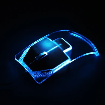 

Beautiful Transparent Colourful Breathe Led Optical 1.2m USB Wired Mouse Light Glow Lighting Mice For Computer PC Laptop Desktop