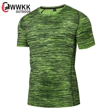 Пара быстросохнущих футболок Мужская Женская одежда с коротким рукавом с круглым вырезом на лето Спорт Фитнес Высокая вентиляция сильный пот быстро