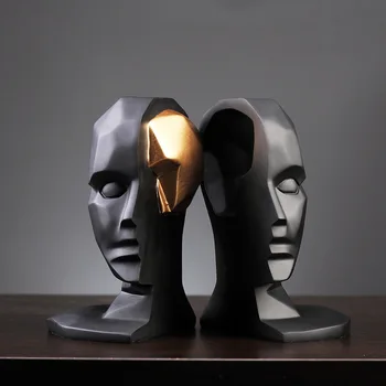 

Creative Brainstorming Wide Open Statue Resin Character Sculpture Abstract Resin Craft Gift Figurine Home Decoration Accessories