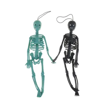 

Funny Realistic Halloween Length Man Skeleton Mold The Kids Mischief Toys Party Property Pendant Scary Jokes Kids Toys 20cm