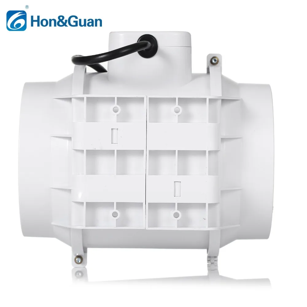 5'' 110V Silent Inline Duct Fan Exhaust Fan Hydroponic Air Blower Booster Fan for Home Bathroom Vent and Grow Room Ventilation