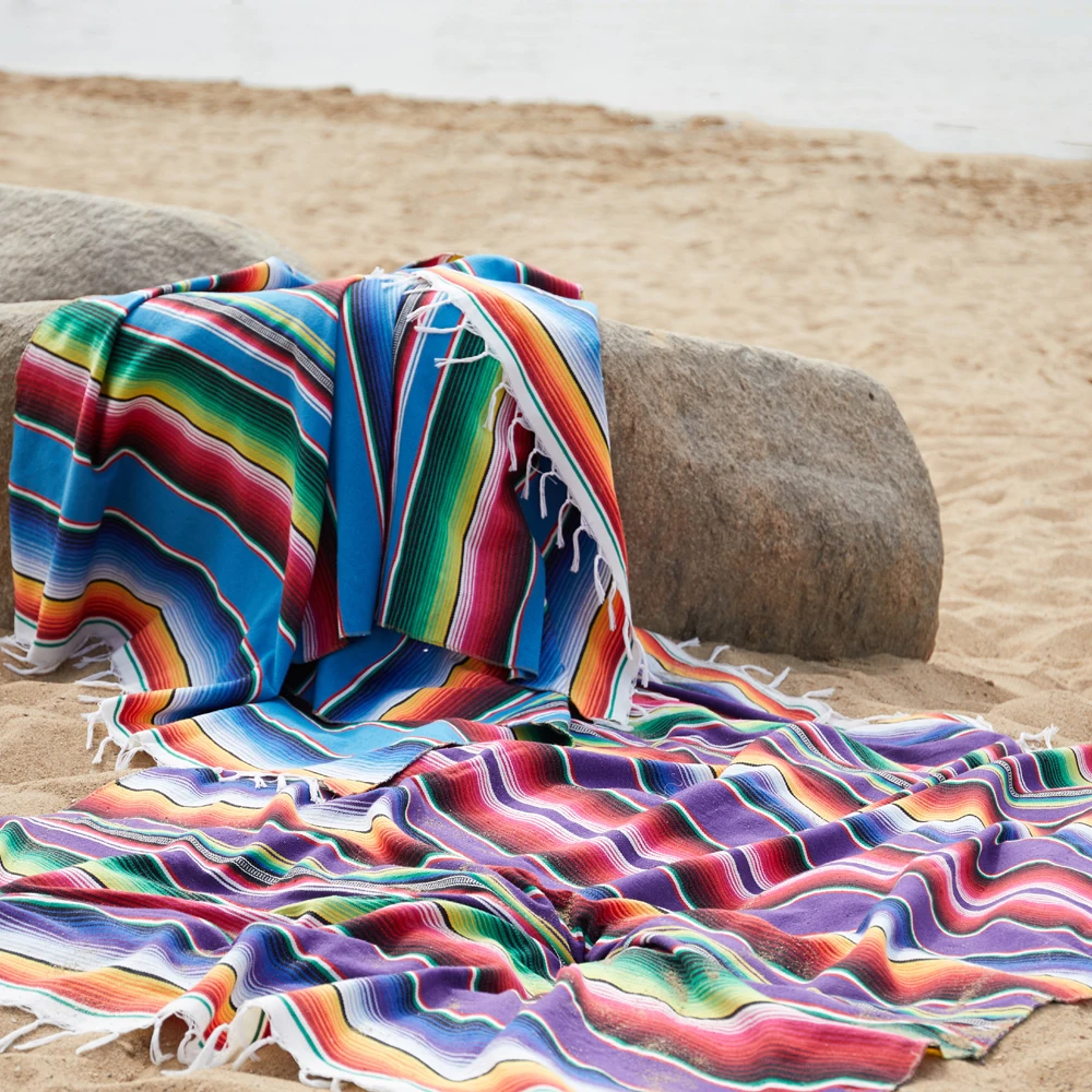 Подлинный синий мексиканский фальса одеяло ручной работы коврик для йоги одеяло модное одеяло тканый коврик ручной работы одеяло
