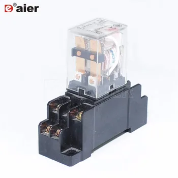

1PCS 12VDC/24VDC DPDT 8 Pins 10A 240VAC/28V DC Coil Power Relay Miniature Relay With Relay Socket