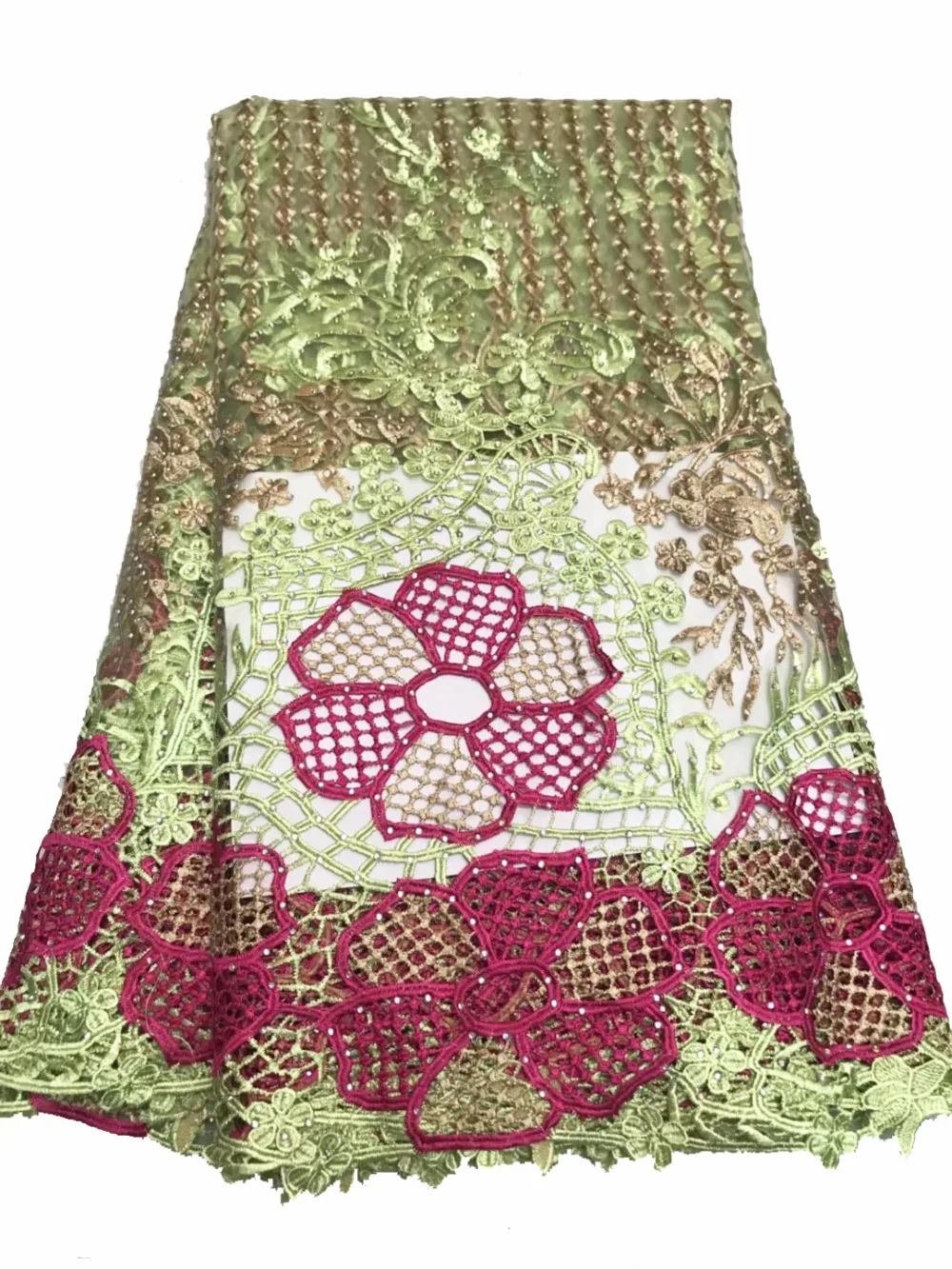 

High grade african tulle net lace fabric with Stone black 3d flowers design french party /wedding dress lace