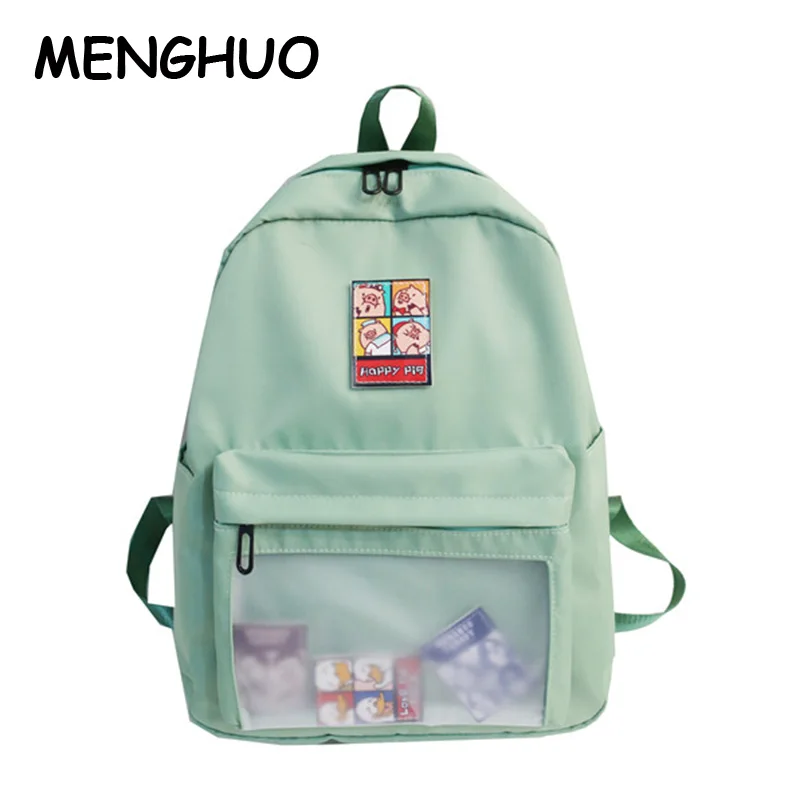 

Menghuo Nylon Printed Ladies Backpack New Personality Student Bag Casual Wild Travel Backpack