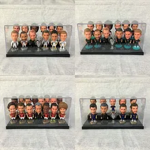 2018 new PVC football player action figures RM FCB MU clubs set toys soccer dolls with display box nice christmas birthday gift