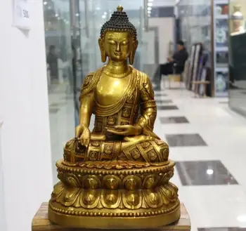 

Tibetan Copper Bronze Shakyamuni Sakyamuni Amitabha Buddha Statue