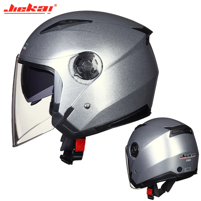 JIEKAI шлем moto rcycle с открытым лицом moto racing moto rcycle винтажные шлемы с двойным объективом capacete para moto cicleta cascos para - Цвет: 4