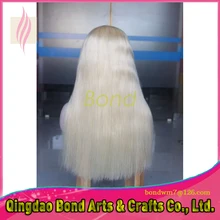 Free Shipping Glueless Full Lace Human Hair Wigs Brazilian Blonde color Lace Front Wigs with natural hair line