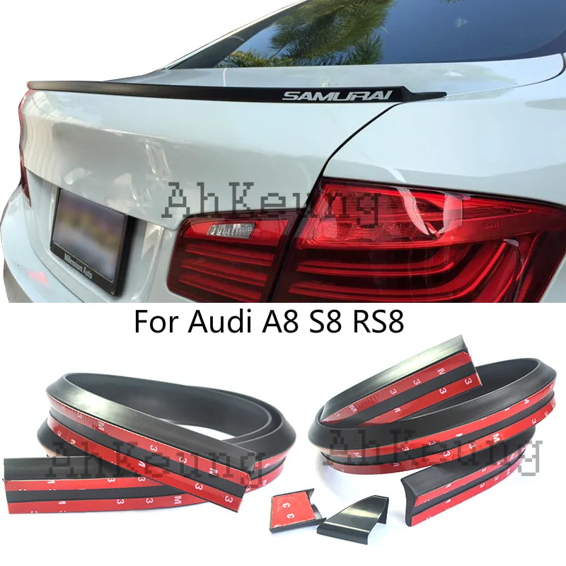 For Audi A8 S8 RS8 Car Rear Spoiler Strip Rear Trunk Lip Spoiler Wing