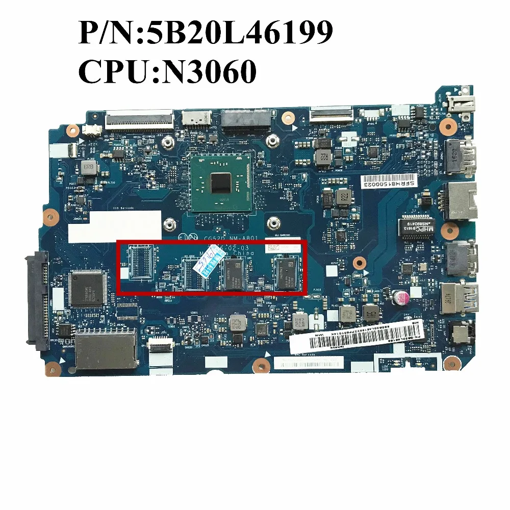 Отлично подходит для lenovo 110-15IBR с N3060 2G ram 5B20L46199 CG520 NM-A804 Материнская плата ноутбука работает