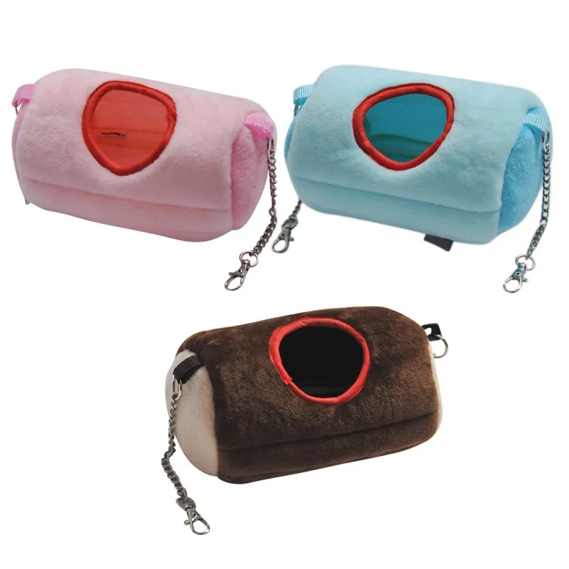 

Multi-color Cute Small Pet Tunnel Nest Stump Cotton Nest Hanging Soft Bed Cages Pet Toys for Rat Hamster Squirrel