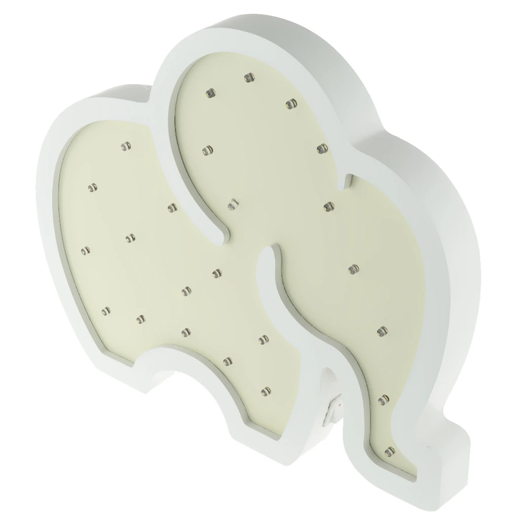 Decorative LED Elephant Night Lights Lamps Marquee Signs Letters for Baby Nursery Decorations Gifts for Children