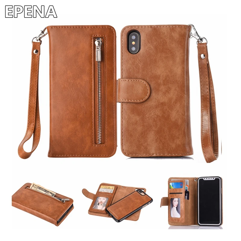 

Luxury Leather Wallet Magnetic Case For iPhone X XS Max XR Phone Case Flip Cover For iPhone 8 7 6 6S Plus 5 5S SE Case