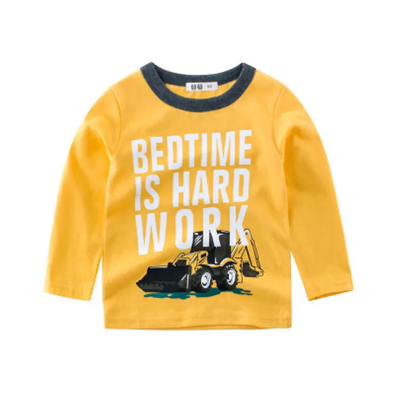

ideacherry Baby Sweatshirt Toddler Boys Cartoon Truck Pattern Long Sleeve T-Shirt Kid Patchwork Pullover Tee Tops Outfit Clothes