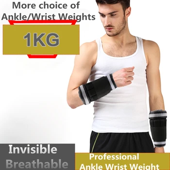 

Ankle / Wrist Weights (1 KG / Pair ) for Women, Men and Kids - Fully Adjustable Weight for Arm& Leg - Best for Walking, Jogging