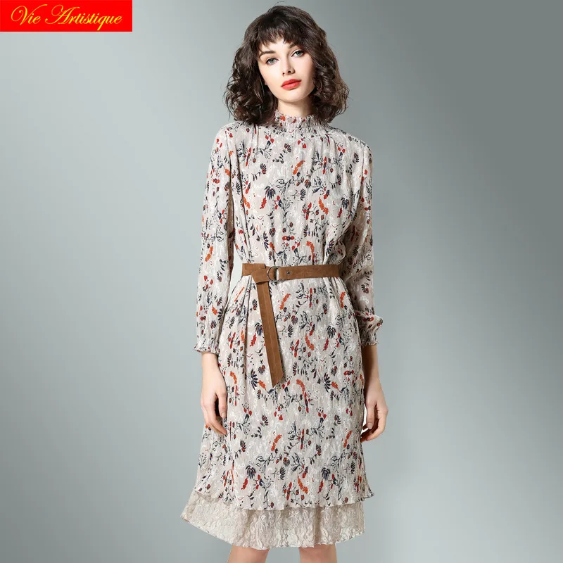 Caramel floral maxi dress beach knee length women dresses body con large plus size party 2018