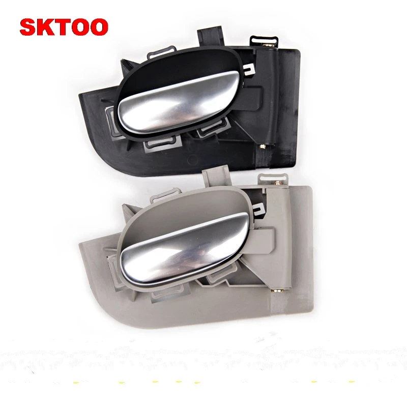 

SKTOO CHROME AND BLACK INTERIOR DOOR HANDLE FOR PEUGEOT 206 207 C2
