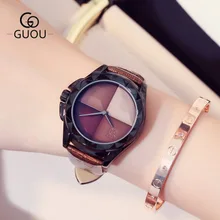 GUOU Luxury Brand Watch Fashion Women Watches Casual Quartz Watch Ladies Girl Famous WristWatch Female Clock Relogio Feminino new guou famous brand rose gold watch fashion women watches quartz watch ladies dress watch date clock relogio feminino