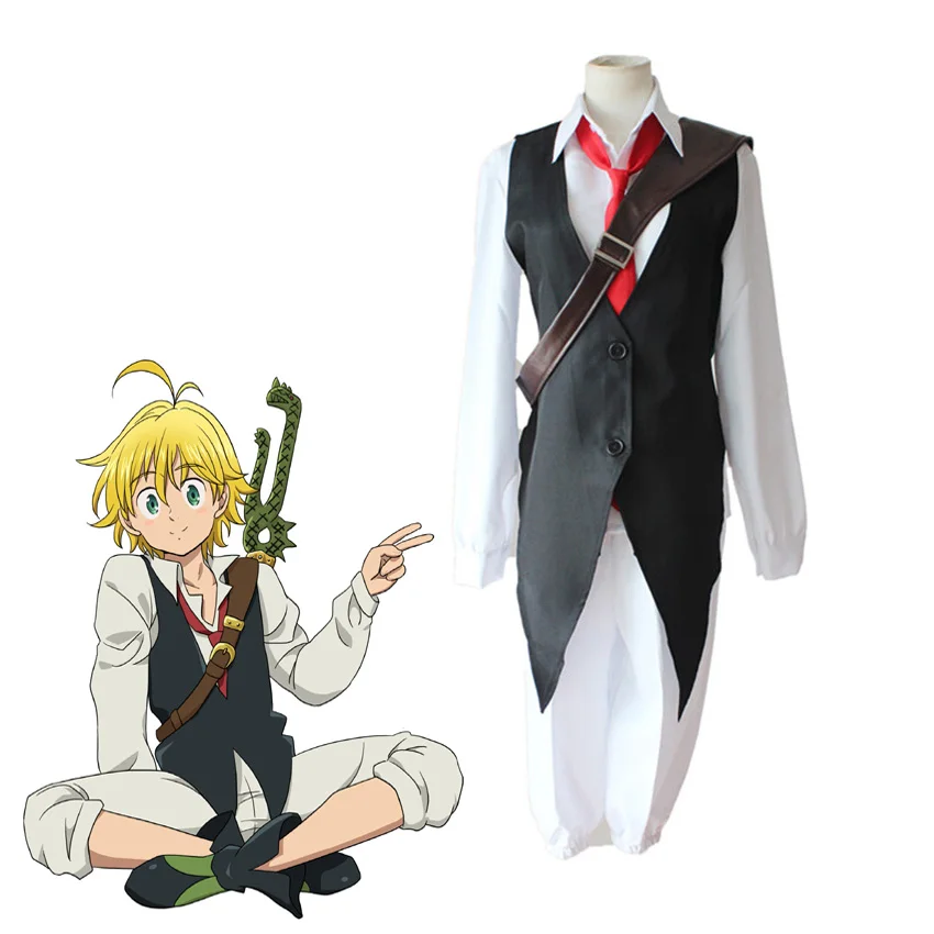 Аниме The Seven Deadly Sins Cosplay Meliodas Dragon's Sin of WRAT карнавальный костюм полный комплект