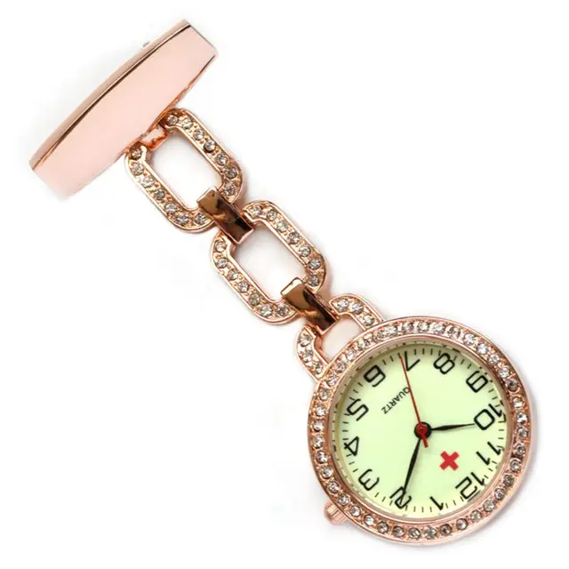 Luminous Nurses Watches Doctor Clip-on Fob Quartz Watch Steel Noctilucent Brooch Luminous Nurses Watches Doctor Clip-on Fob Quartz Watch Steel Noctilucent Brooch