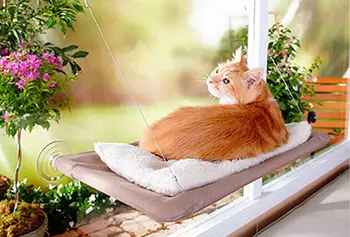 

Pet Houseion Hanging Shelf Seat with Suction Warm New Cat Creative Hammock Safe Comfortable Pet Window Mounted Bed Sofa Mat