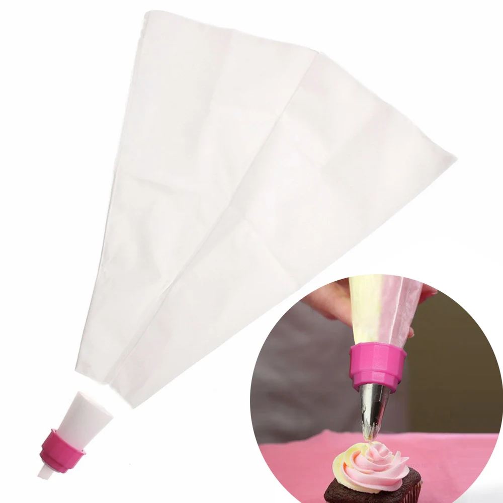 

LINSBAYWU DIY Cup Cake Tools Two Color Converter Pastry Bag Double tone Icing Piping Bag Kitchen Tools