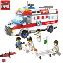 Enlighten 1118 font b Building b font Blocks Ambulance font b Model b font Blocks 328